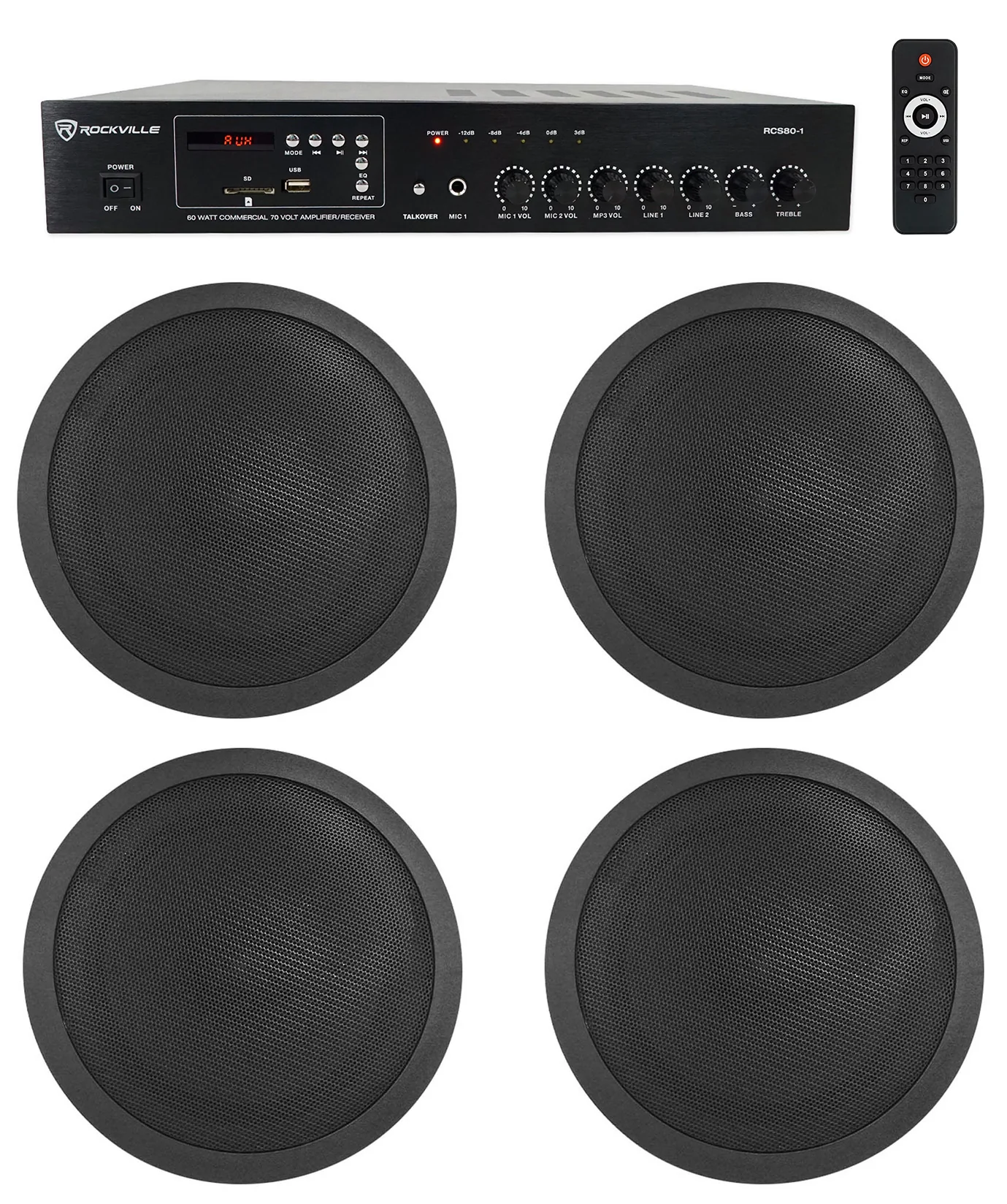 Rockville CCL6T 70V 4-pack